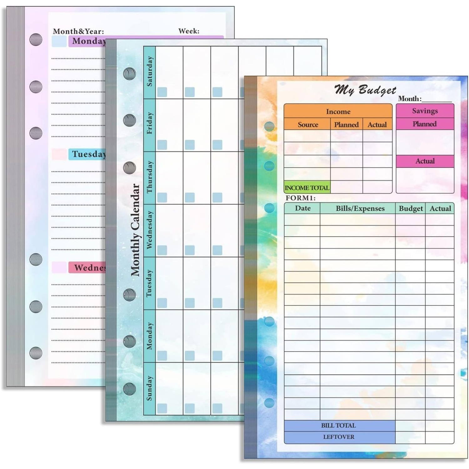 Juego de recambios de carpetas - Planner Weekly Budget reseña y precio